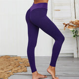 NORMOV Seamless Fitness Women Leggings Fashion Patchwork High Waist Elastic Push Up Polyester Leggings