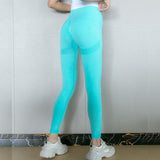 LANTECH Women Gym Yoga Pants Seamless Sports Stretchy High Waist Athletic